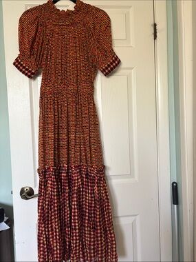 Proenza Schouler tiered printed silk-chiffon maxi dress